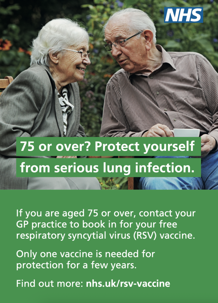 rsv vaccination expanded to include all over 75's.